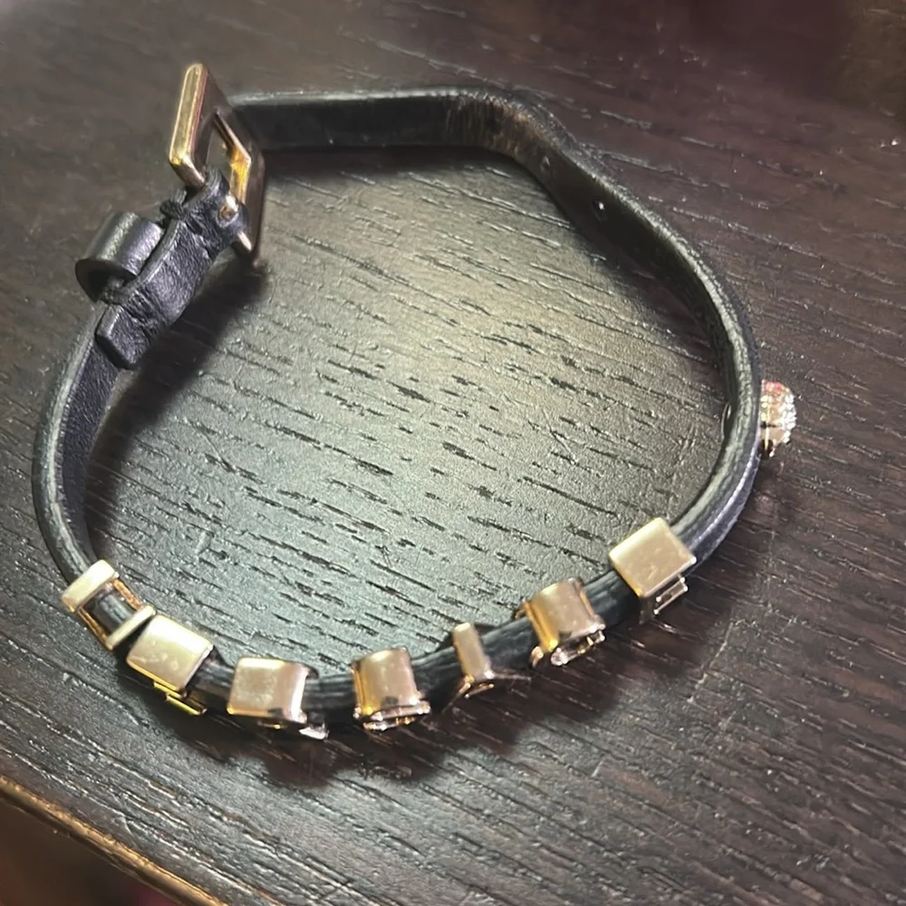 Versus Versace Black‎ Leather necklace